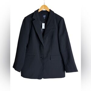 GAP Women’s Black One Button Blazer Jacket Size M NWT